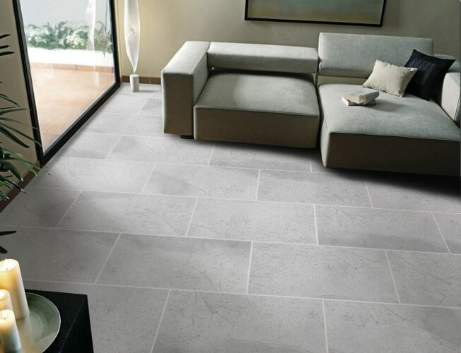 Ceramic Tile Flooring in a Living Room by Urban Construction and Development Mississauga