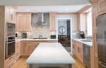 Kitchen with Hardwood Flooring Done by Urban Construction and Development - Flooring Solutions Oakville